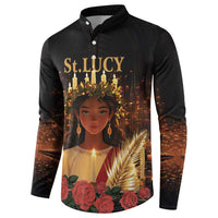 Happy St. Lucy Button Sweatshirt Light of Christ - Wonder Print Shop
