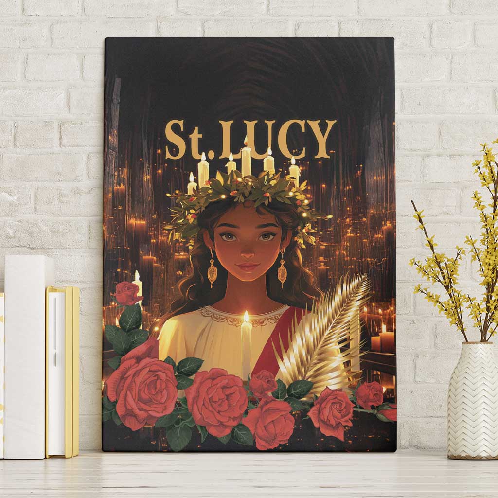 Happy St. Lucy Canvas Wall Art Light of Christ - Wonder Print Shop