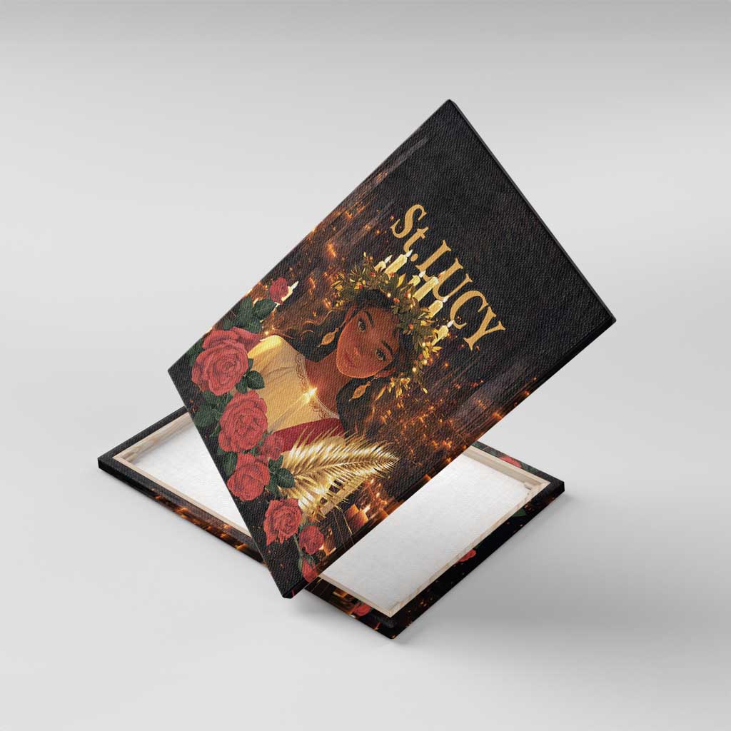 Happy St. Lucy Canvas Wall Art Light of Christ - Wonder Print Shop