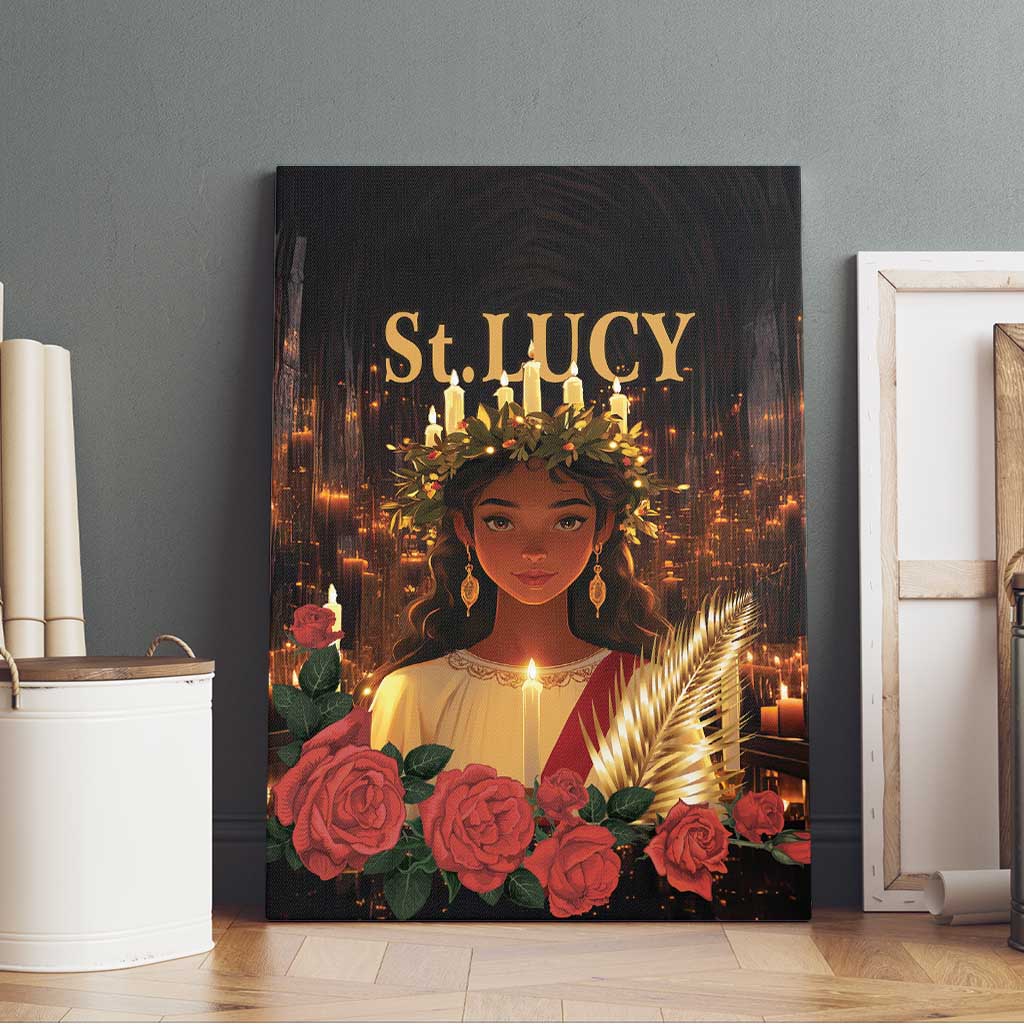Happy St. Lucy Canvas Wall Art Light of Christ - Wonder Print Shop