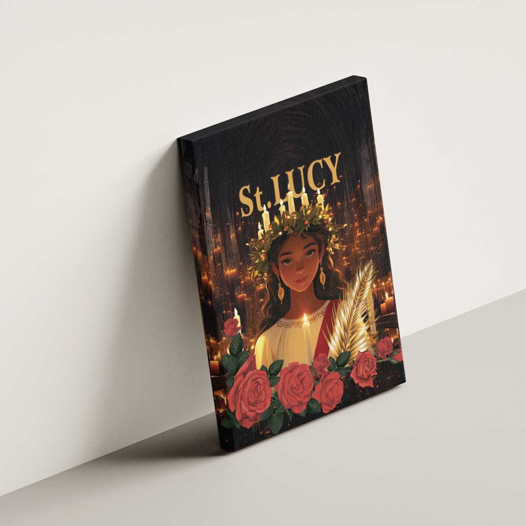 Happy St. Lucy Canvas Wall Art Light of Christ - Wonder Print Shop