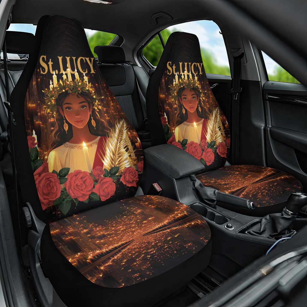 Happy St. Lucy Car Seat Cover Light of Christ - Wonder Print Shop