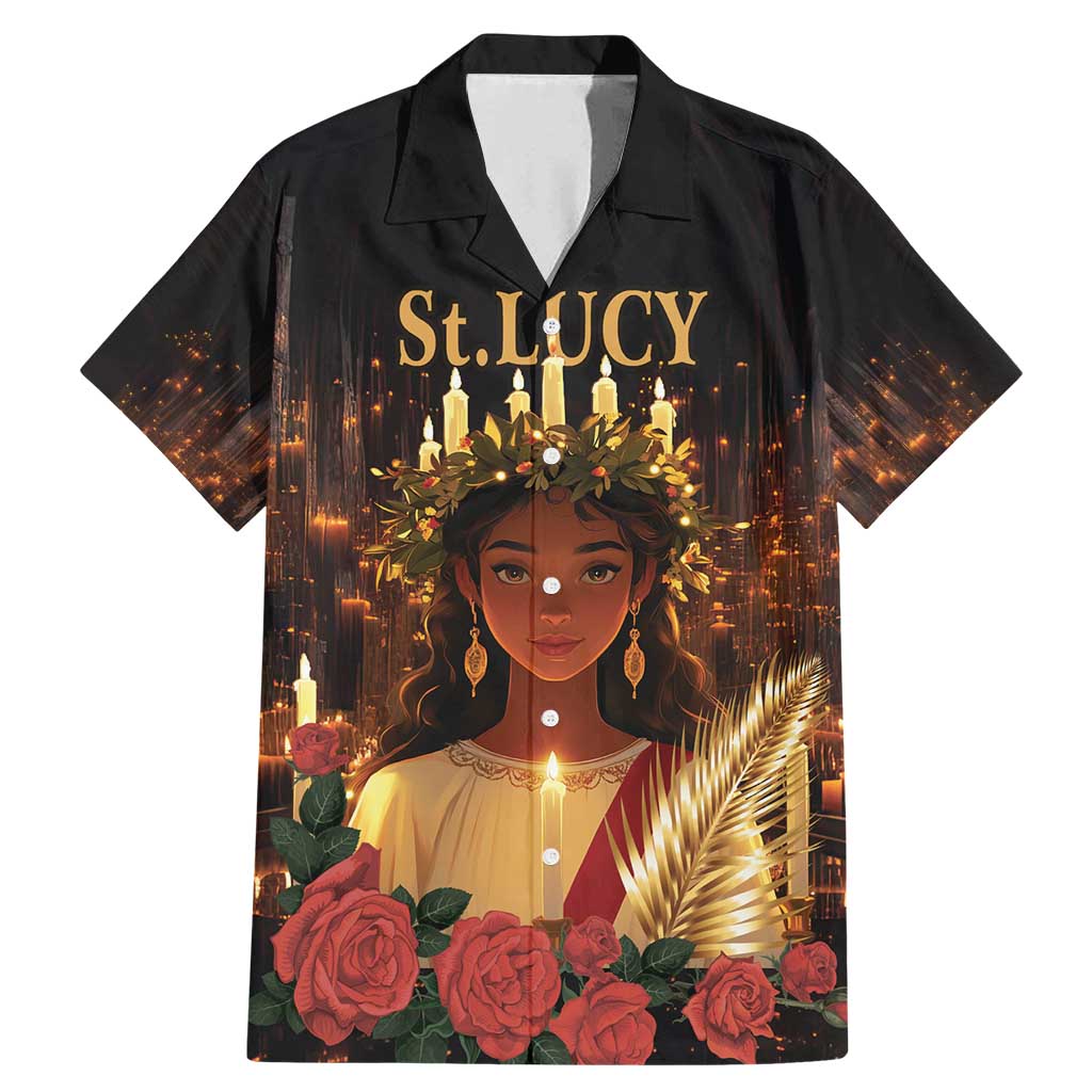 Happy St. Lucy Family Matching Mermaid Dress and Hawaiian Shirt Light of Christ - Wonder Print Shop