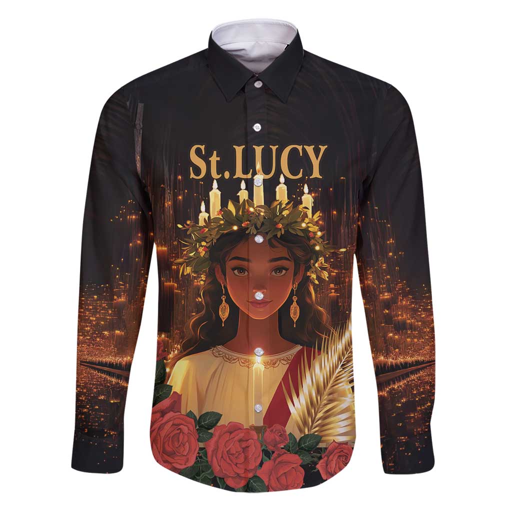 Happy St. Lucy Family Matching Puletasi and Hawaiian Shirt Light of Christ - Wonder Print Shop