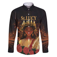 Happy St. Lucy Family Matching Short Sleeve Bodycon Dress and Hawaiian Shirt Light of Christ - Wonder Print Shop