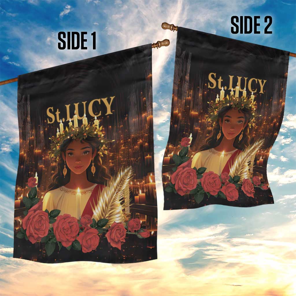 Happy St. Lucy Garden Flag Light of Christ - Wonder Print Shop