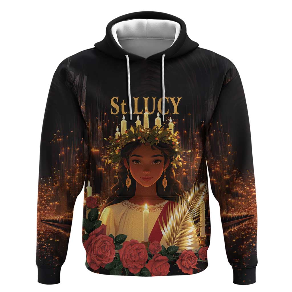 Happy St. Lucy Hoodie Light of Christ - Wonder Print Shop