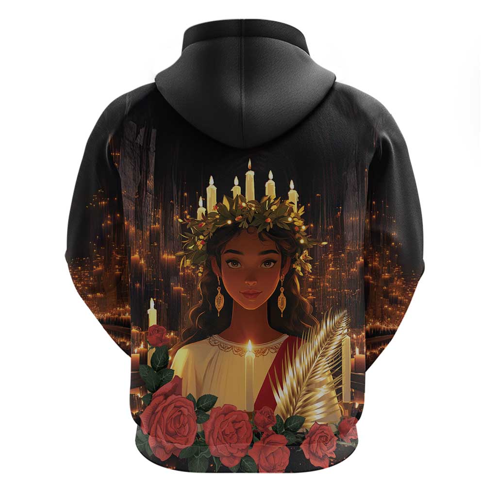 Happy St. Lucy Hoodie Light of Christ - Wonder Print Shop