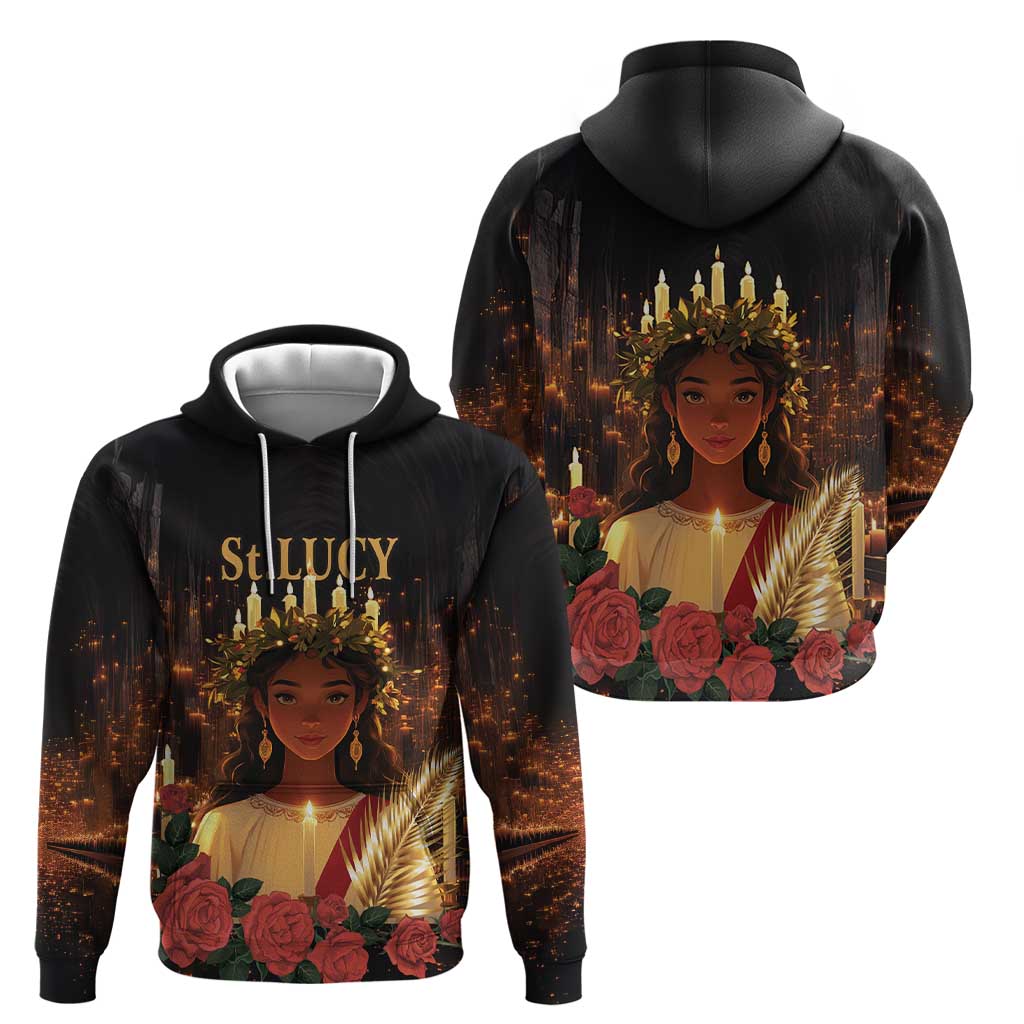 Happy St. Lucy Hoodie Light of Christ - Wonder Print Shop