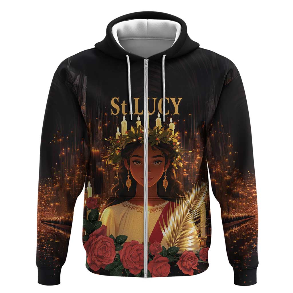 Happy St. Lucy Hoodie Light of Christ - Wonder Print Shop