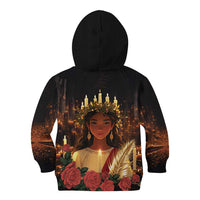 Happy St. Lucy Kid Hoodie Light of Christ - Wonder Print Shop