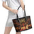 Happy St. Lucy Leather Tote Bag Light of Christ - Wonder Print Shop