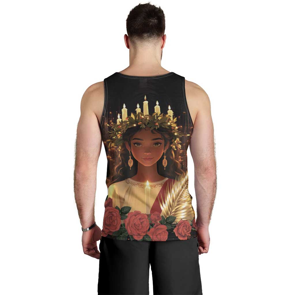 Happy St. Lucy Men Tank Top Light of Christ - Wonder Print Shop