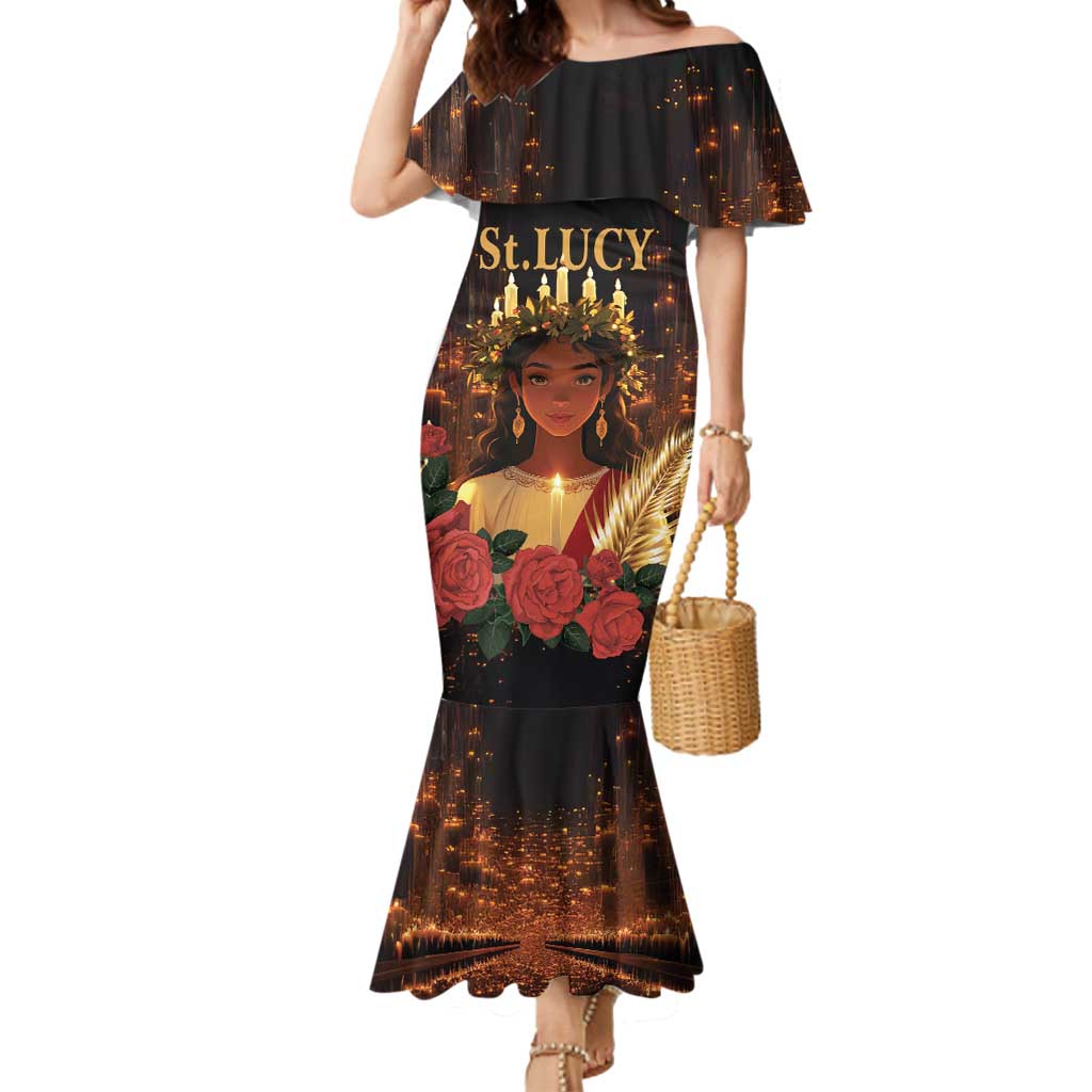 Happy St. Lucy Mermaid Dress Light of Christ - Wonder Print Shop
