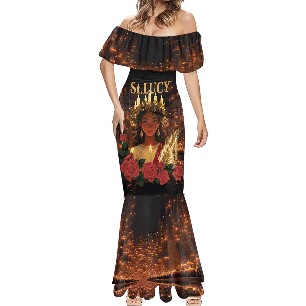 Happy St. Lucy Mermaid Dress Light of Christ - Wonder Print Shop