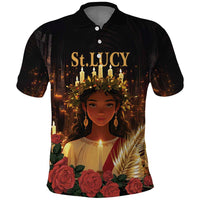 Happy St. Lucy Polo Shirt Light of Christ - Wonder Print Shop