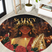 Happy St. Lucy Round Carpet Light of Christ