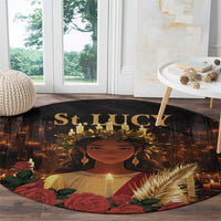 Happy St. Lucy Round Carpet Light of Christ