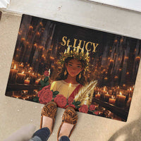 Happy St. Lucy Rubber Doormat Light of Christ - Wonder Print Shop