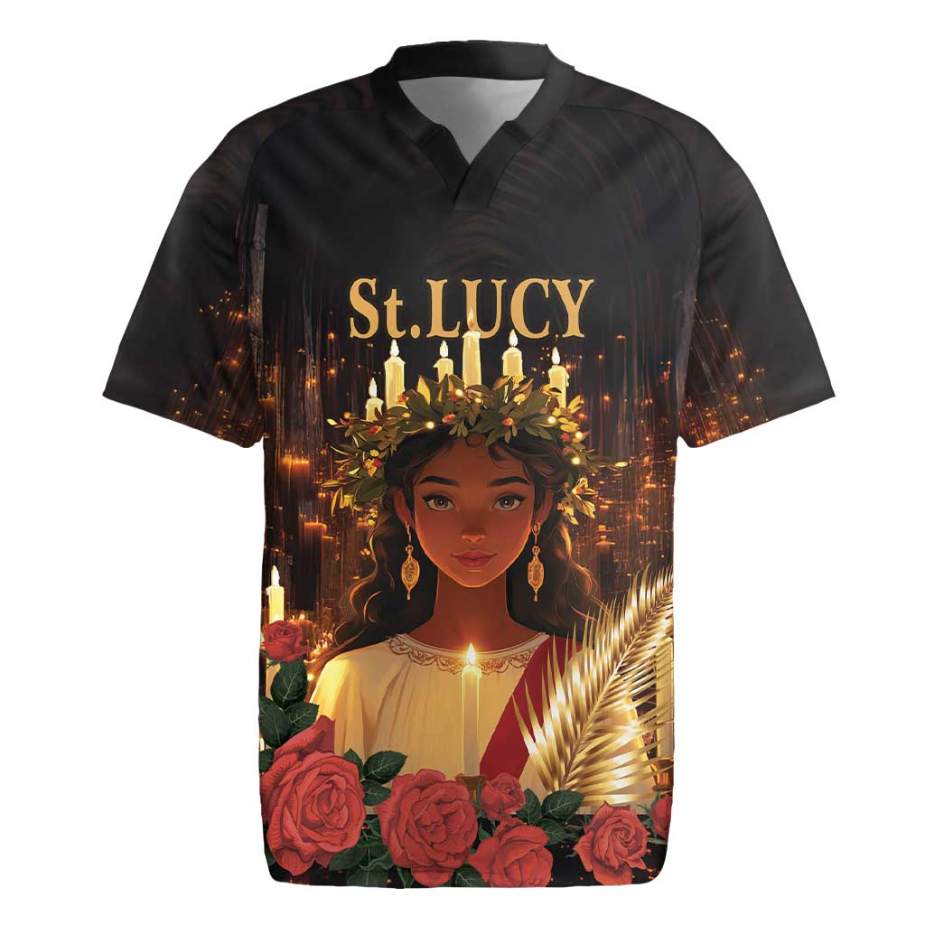 Happy St. Lucy Rugby Jersey Light of Christ - Wonder Print Shop