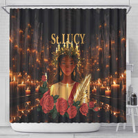 Happy St. Lucy Shower Curtain Light of Christ