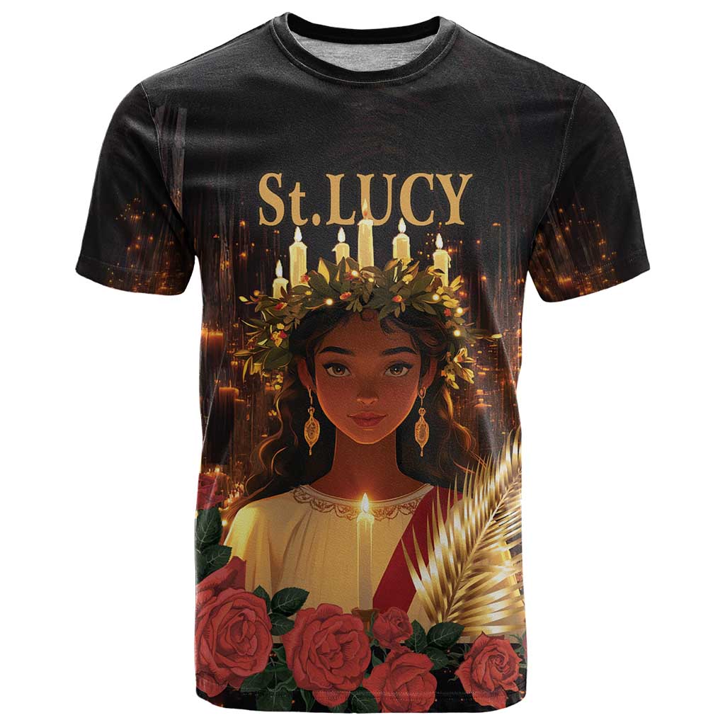 Happy St. Lucy T Shirt Light of Christ - Wonder Print Shop
