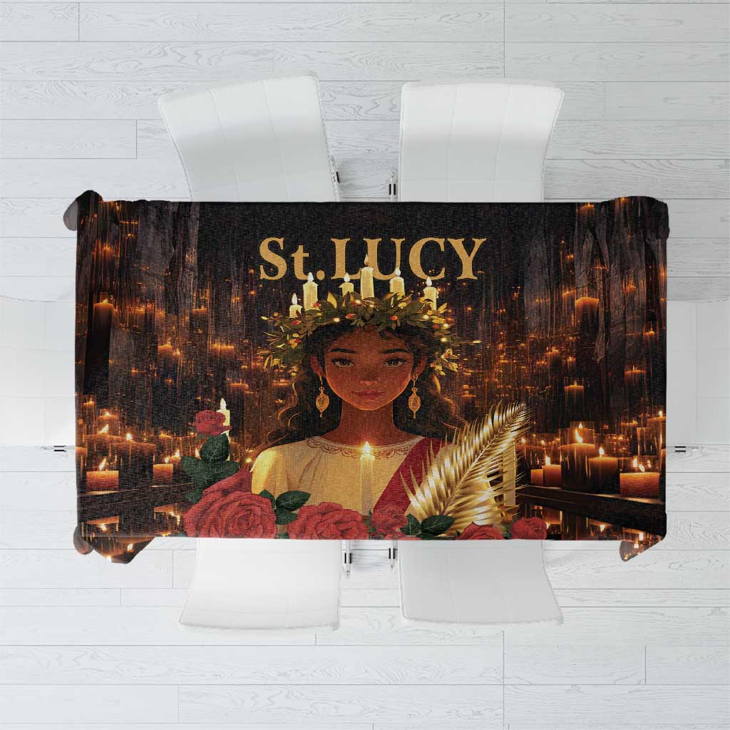 Happy St. Lucy Tablecloth Light of Christ - Wonder Print Shop