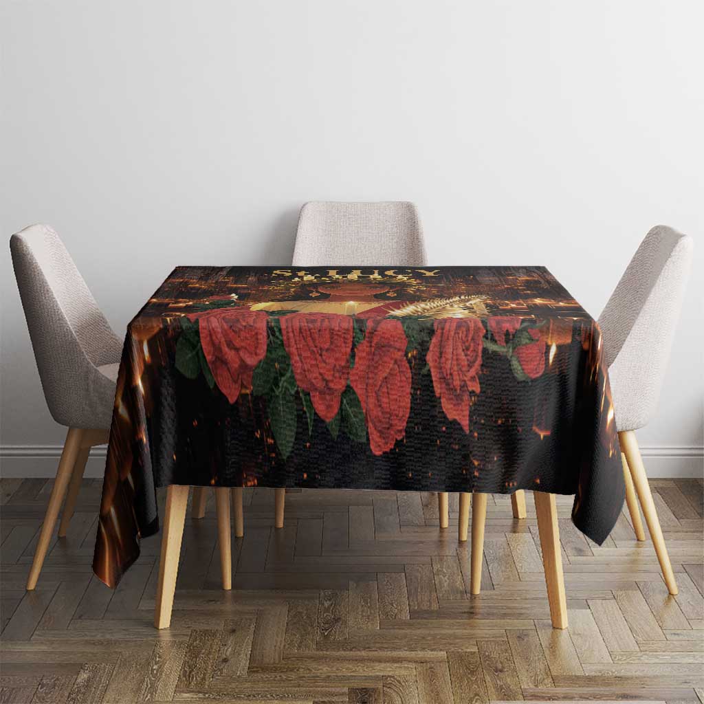 Happy St. Lucy Tablecloth Light of Christ - Wonder Print Shop