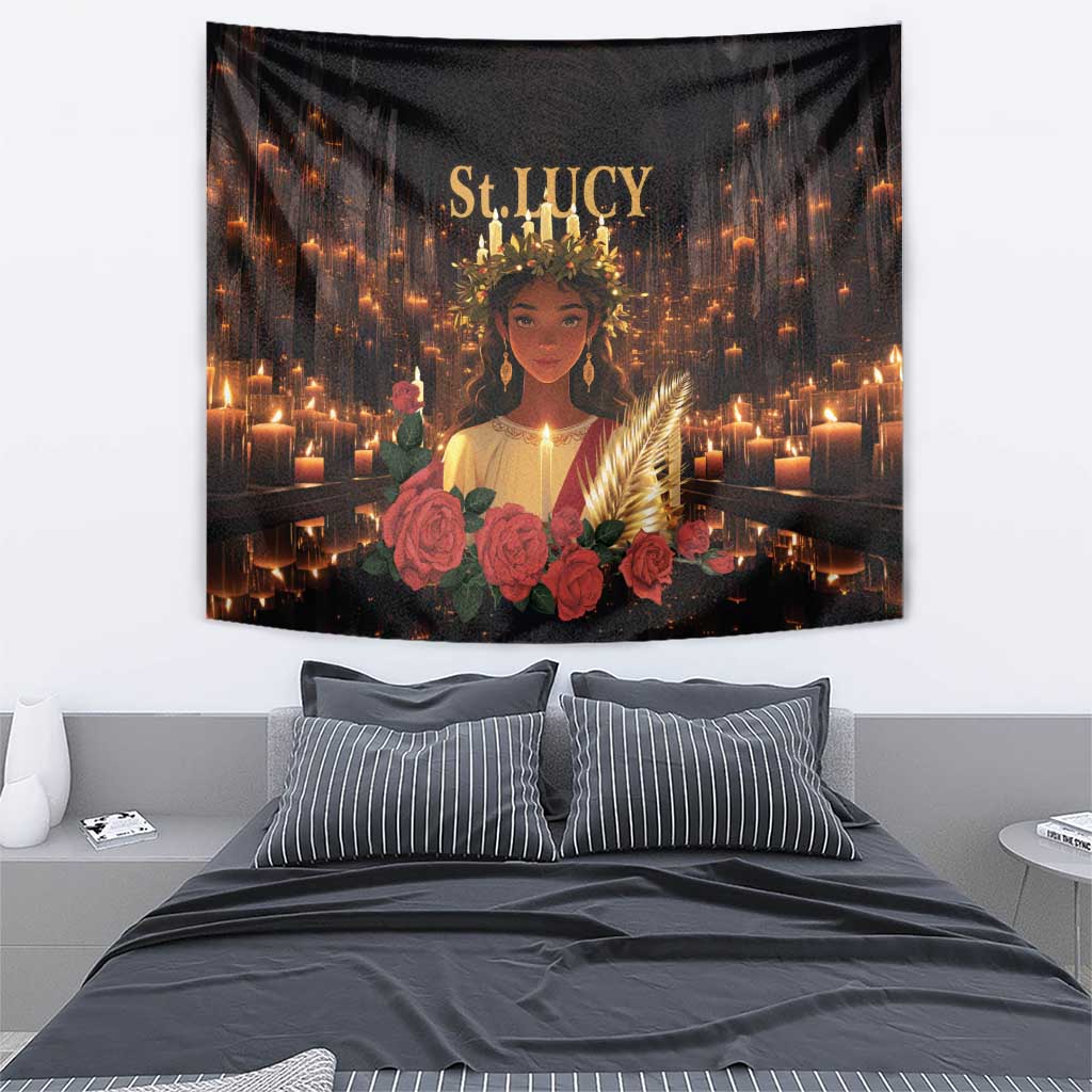 Happy St. Lucy Tapestry Light of Christ - Wonder Print Shop
