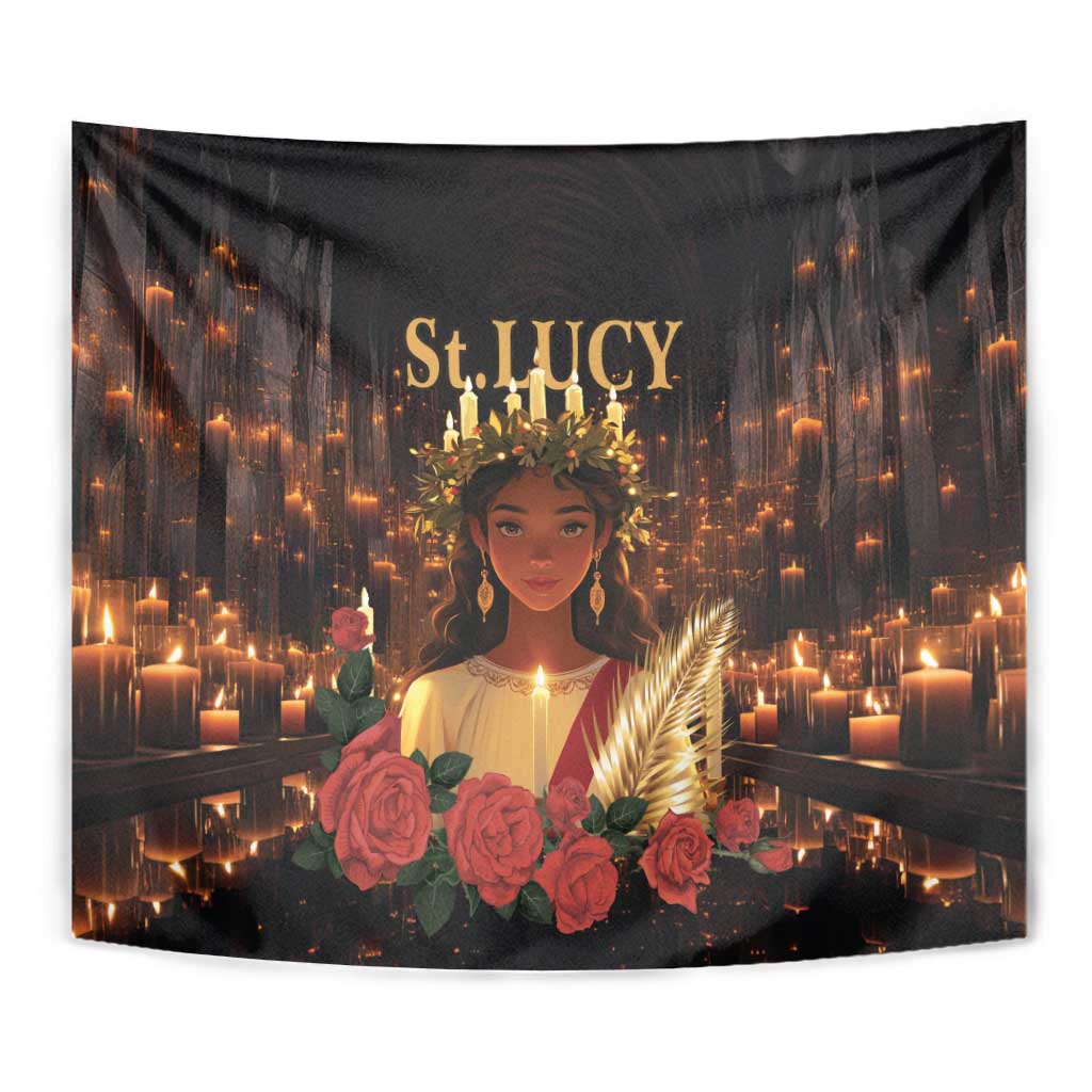 Happy St. Lucy Tapestry Light of Christ - Wonder Print Shop