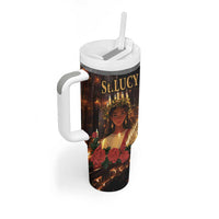 Happy St. Lucy Tumbler With Handle Light of Christ - Wonder Print Shop