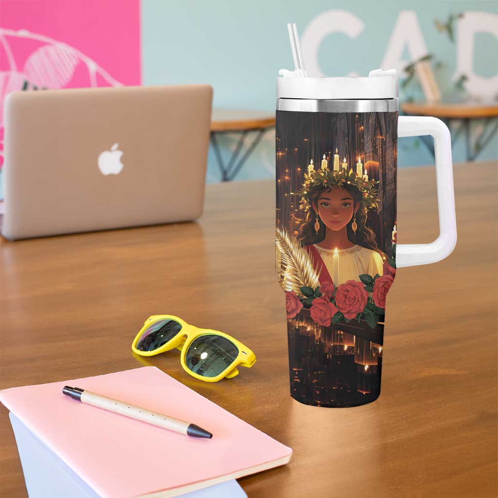Happy St. Lucy Tumbler With Handle Light of Christ - Wonder Print Shop