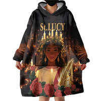 Happy St. Lucy Wearable Blanket Hoodie Light of Christ - Wonder Print Shop