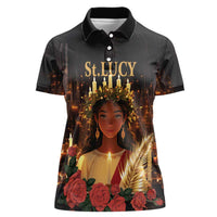 Happy St. Lucy Women Polo Shirt Light of Christ - Wonder Print Shop