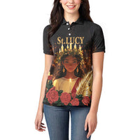 Happy St. Lucy Women Polo Shirt Light of Christ - Wonder Print Shop