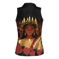 Happy St. Lucy Women Sleeveless Polo Shirt Light of Christ - Wonder Print Shop