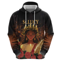 Happy St. Lucy Zip Hoodie Light of Christ - Wonder Print Shop