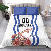 Custom Slovenia Independence Day Bedding Set The Olm With Carnation Flowers - Wonder Print Shop