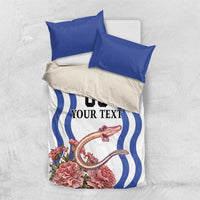 Custom Slovenia Independence Day Bedding Set The Olm With Carnation Flowers - Wonder Print Shop