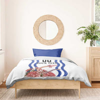 Custom Slovenia Independence Day Bedding Set The Olm With Carnation Flowers - Wonder Print Shop