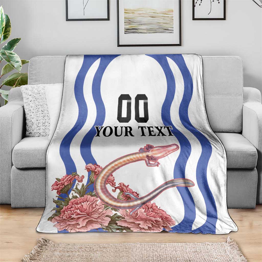 Custom Slovenia Independence Day Blanket The Olm With Carnation Flowers