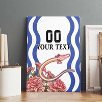 Custom Slovenia Independence Day Canvas Wall Art The Olm With Carnation Flowers - Wonder Print Shop