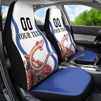 Custom Slovenia Independence Day Car Seat Cover The Olm With Carnation Flowers - Wonder Print Shop