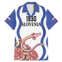 Custom Slovenia Independence Day Family Matching Mermaid Dress and Hawaiian Shirt The Olm With Carnation Flowers - Wonder Print Shop