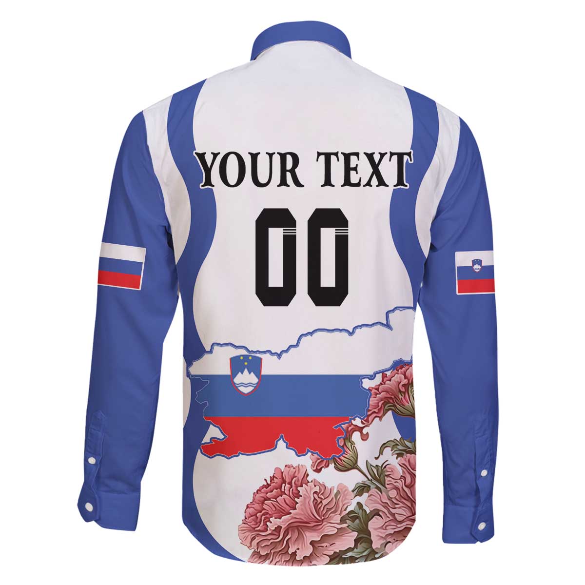 Custom Slovenia Independence Day Family Matching Off The Shoulder Long Sleeve Dress and Hawaiian Shirt The Olm With Carnation Flowers - Wonder Print Shop