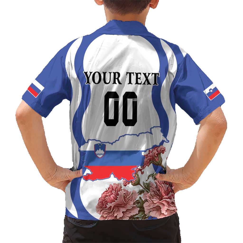 Custom Slovenia Independence Day Family Matching Short Sleeve Bodycon Dress and Hawaiian Shirt The Olm With Carnation Flowers - Wonder Print Shop