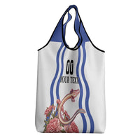 Custom Slovenia Independence Day Grocery Bag The Olm With Carnation Flowers