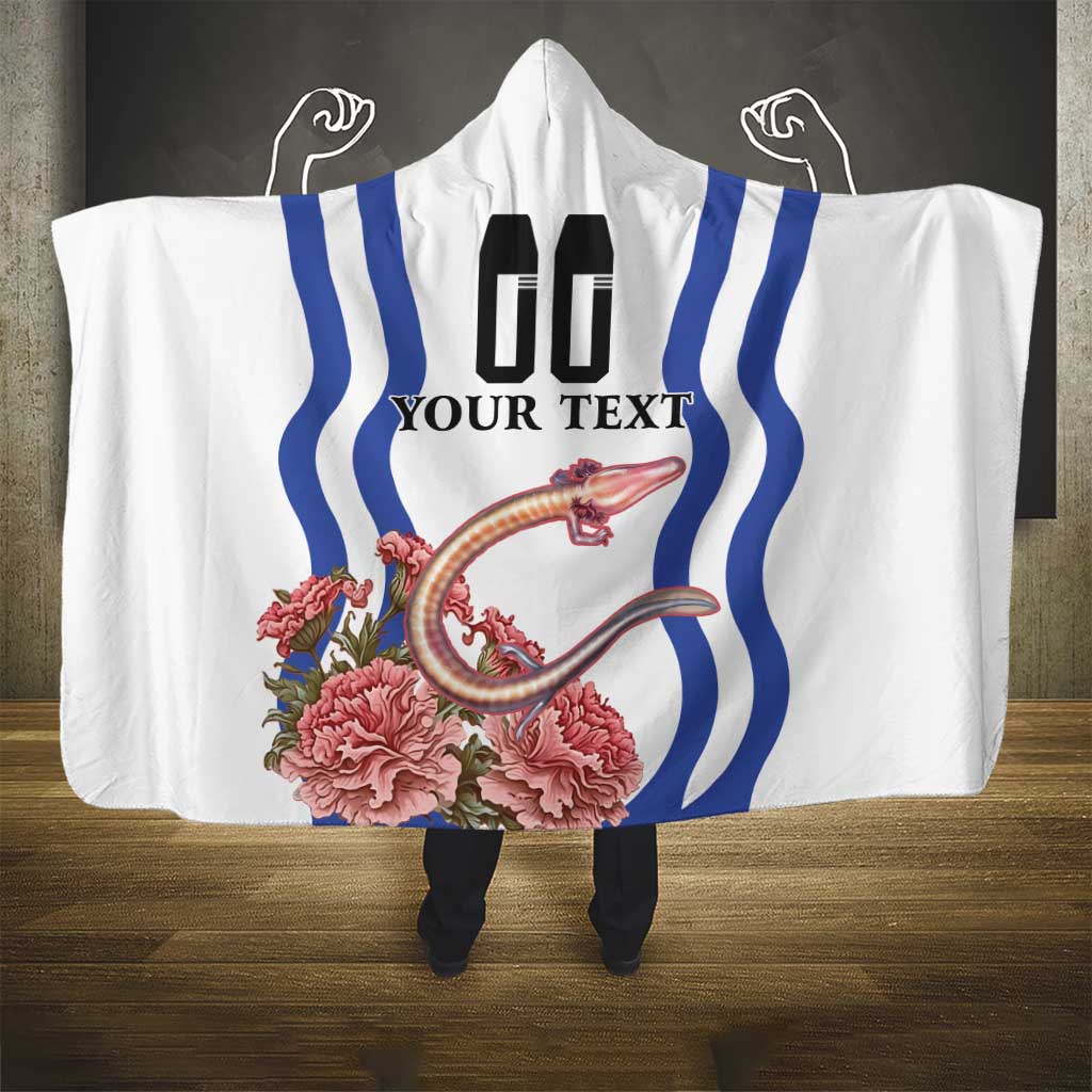 Custom Slovenia Independence Day Hooded Blanket The Olm With Carnation Flowers