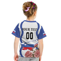 Custom Slovenia Independence Day Kid T Shirt The Olm With Carnation Flowers - Wonder Print Shop