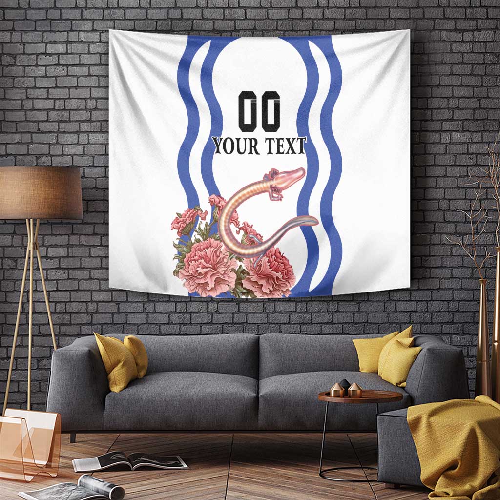 Custom Slovenia Independence Day Tapestry The Olm With Carnation Flowers - Wonder Print Shop